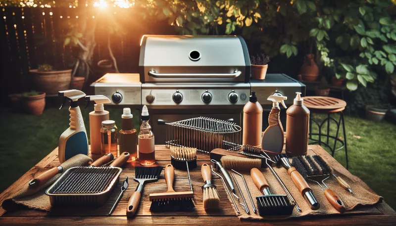 Are there any specific tools or products recommended for American grill maintenance?